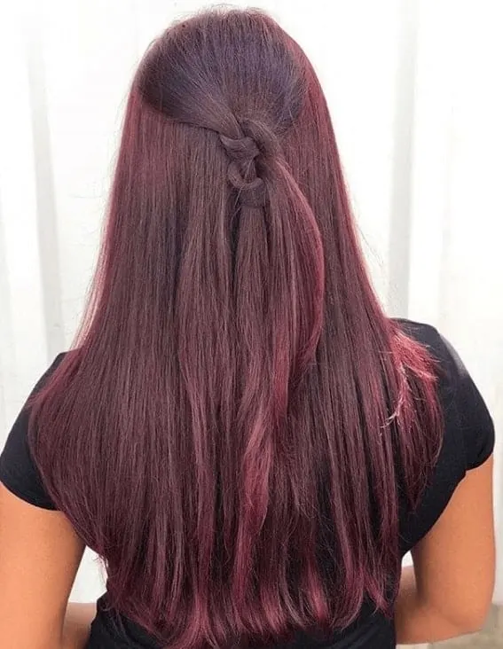 red wine hair ideas for women