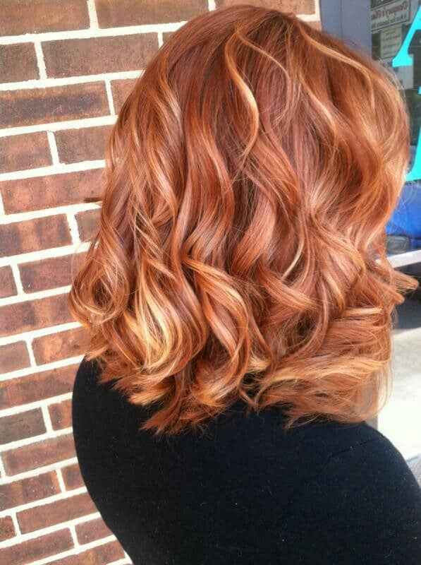 highlights red hair color ideas