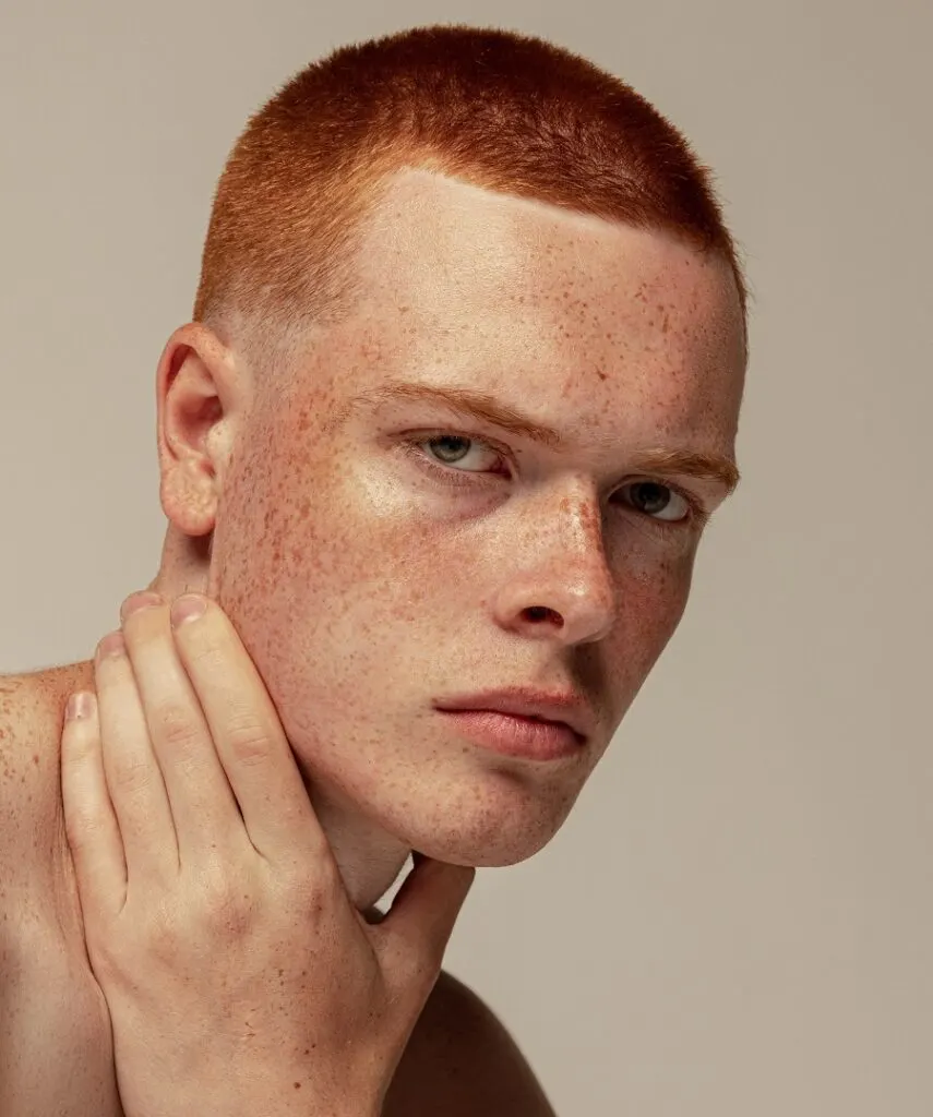 redhead guy with buzz cut