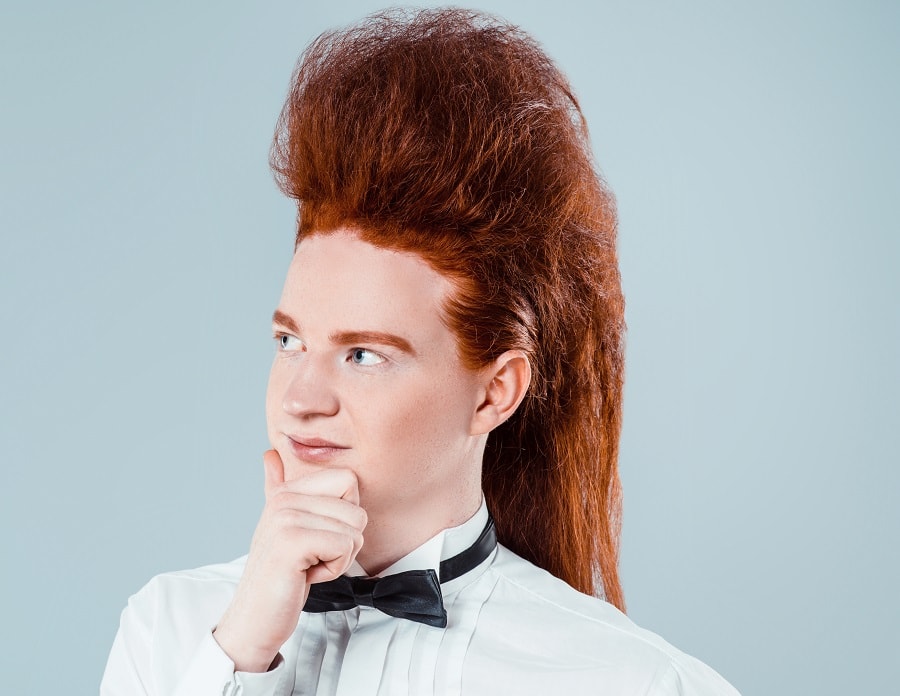 redhead guy with crazy hairstyle