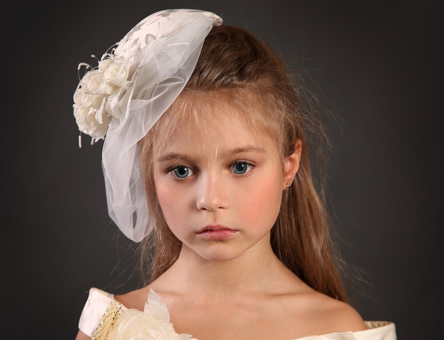 retro hairstyle for flower girls
