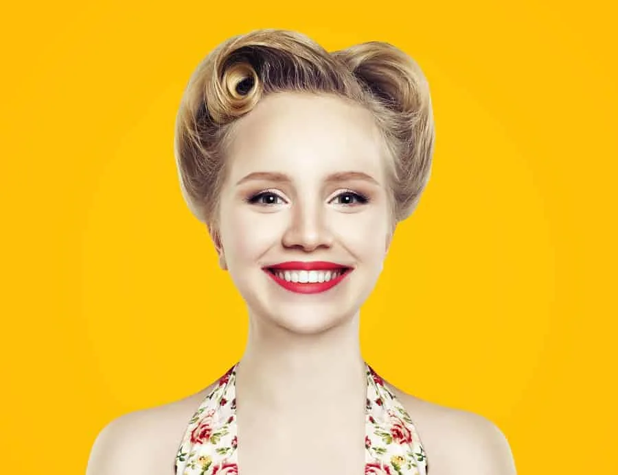 retro updo for short hair