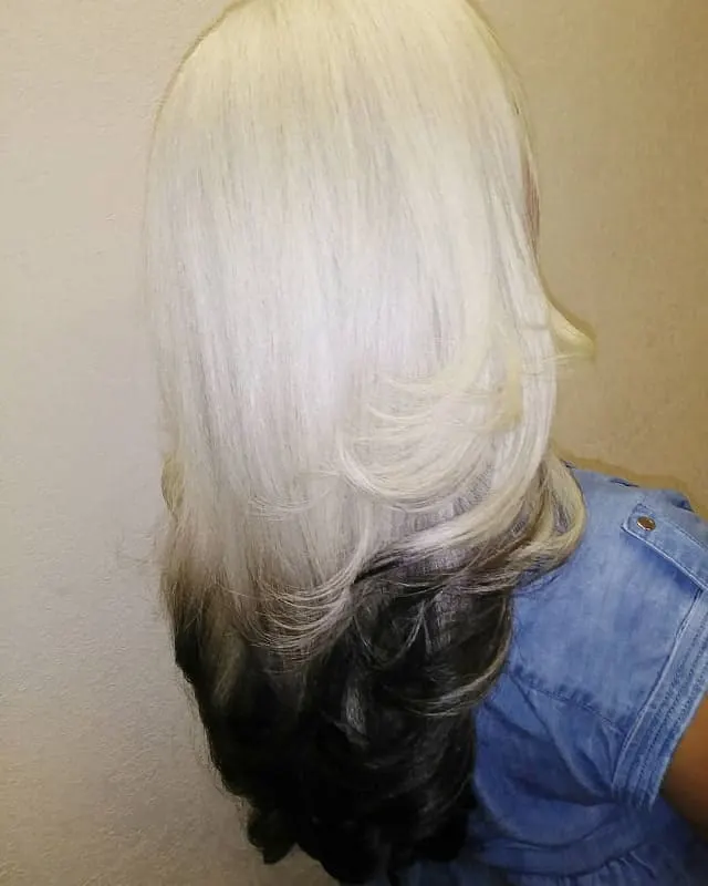 blonde to black reverse ombre 