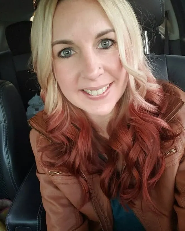 strawberry blonde reverse ombre 