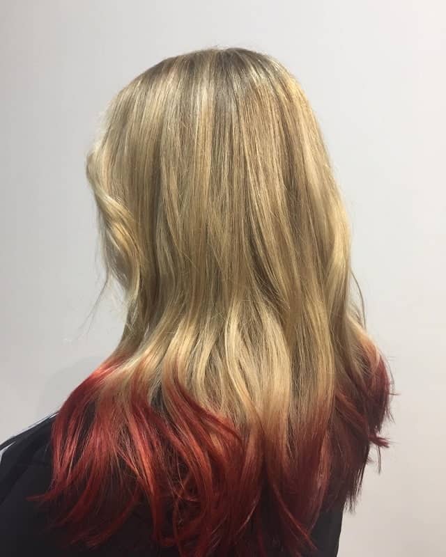 reverse red ombre