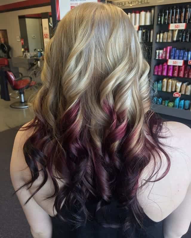 Reverse Ombre Strawberry Blonde Hair