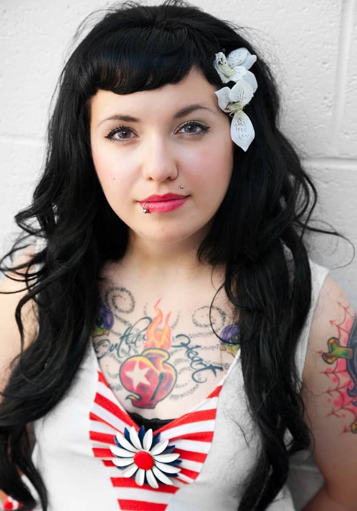 rockabilly hairstyle for long hair