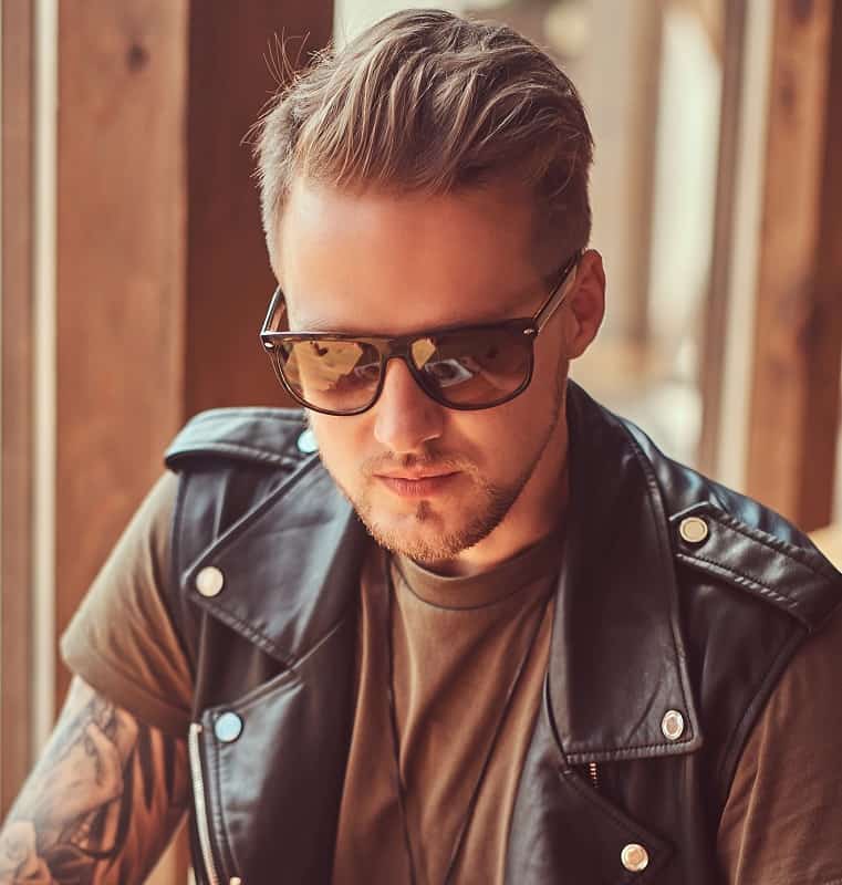 hipster guy with rockabilly hair