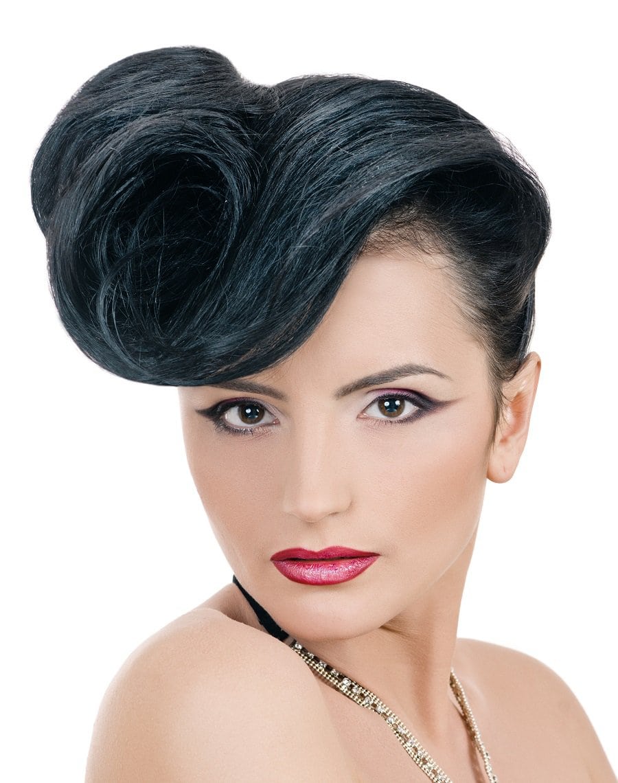 rockabilly updo hairstyle