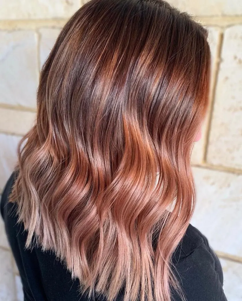 rose copper brown hair