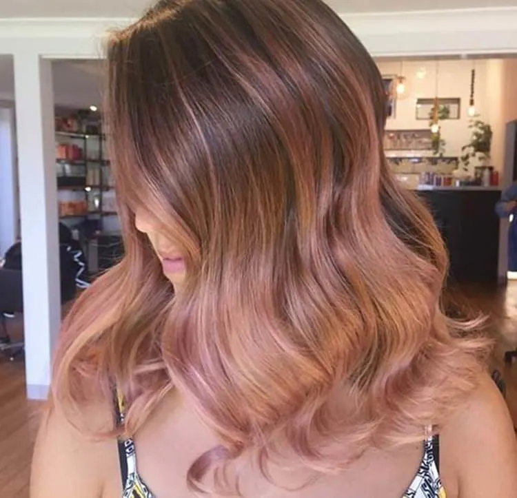 Rose Gold Ombre for Brunettes