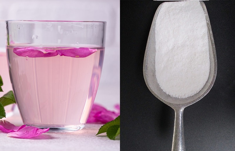 rosewater and alum powder for hair removal