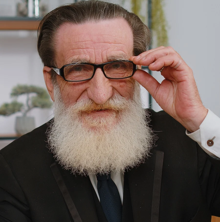 long beard style for men over 60