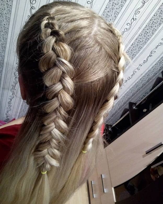 braided hairstyle for school girl