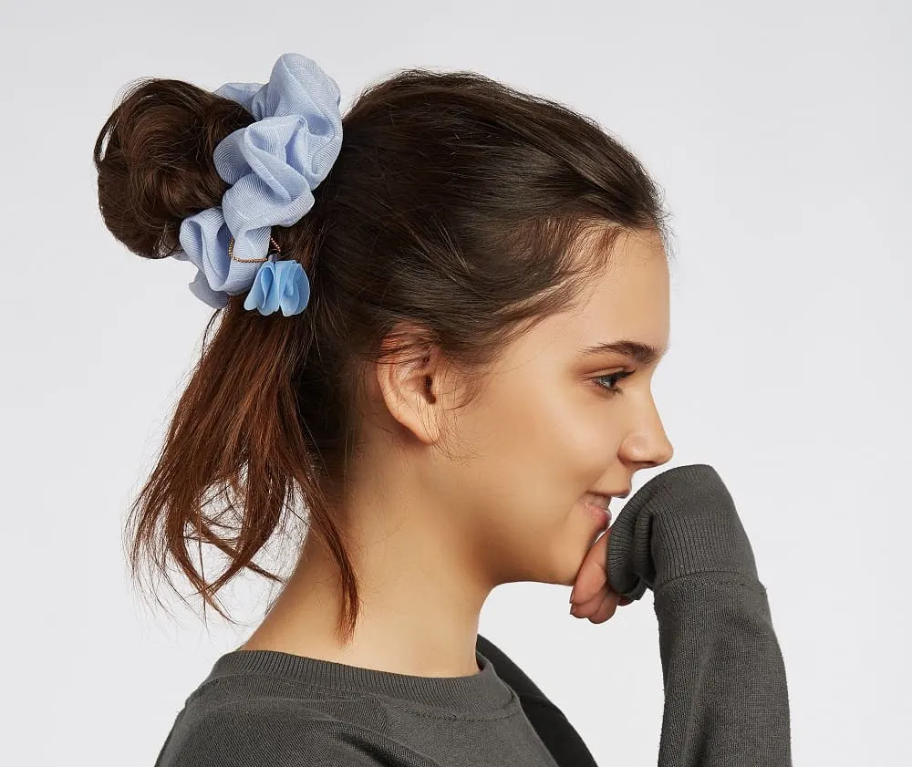 updo with scrunchie 