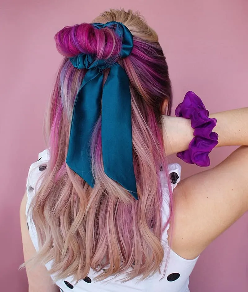 scrunchie hairstyle for summer