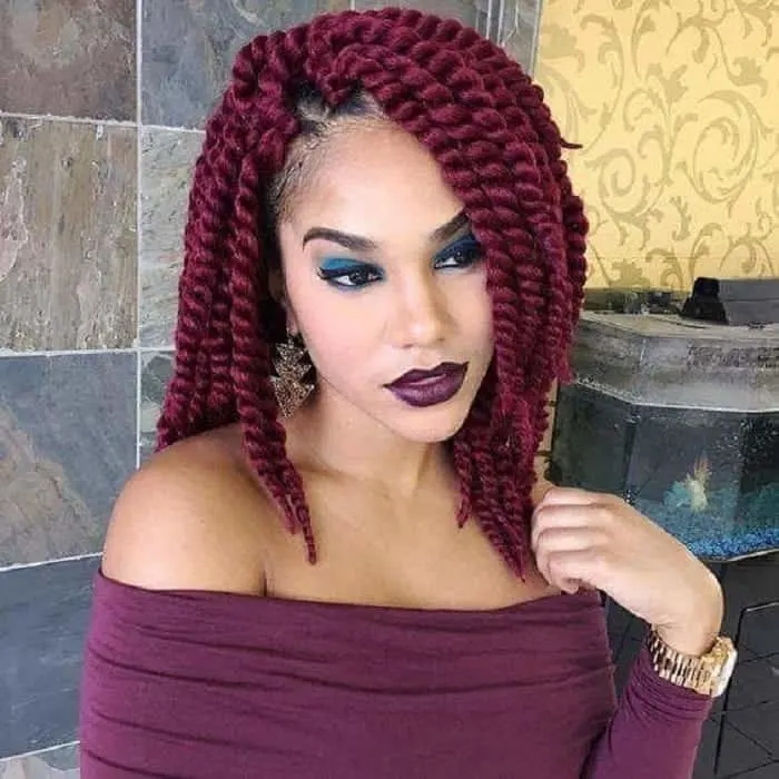 magenta senegalese twist hairstyles