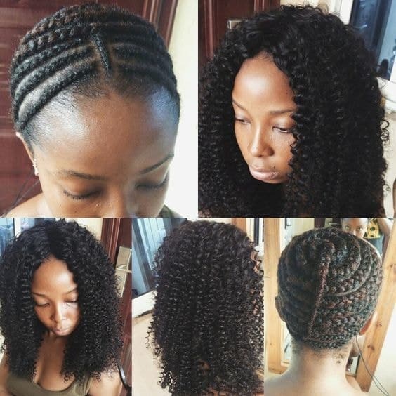 21 Sew In Braid Hairstyles: Middle and Side Part Patterns