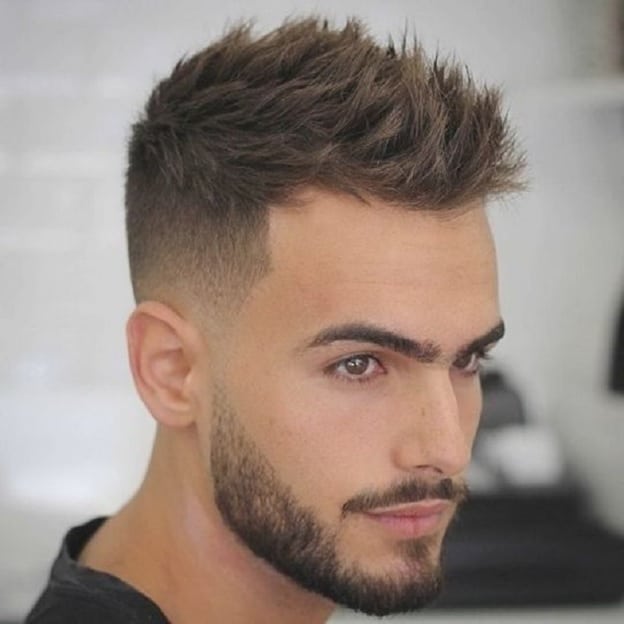 spiky shadow fade for men