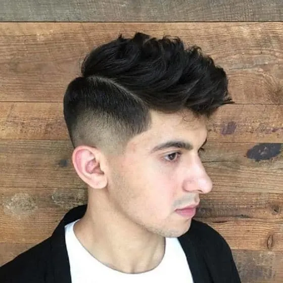 Shadow Fade with A Side Part styles