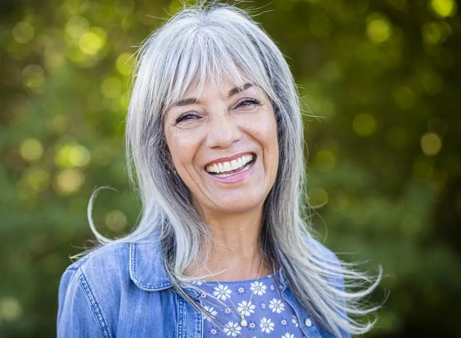 shag haircut for older women with straight hair