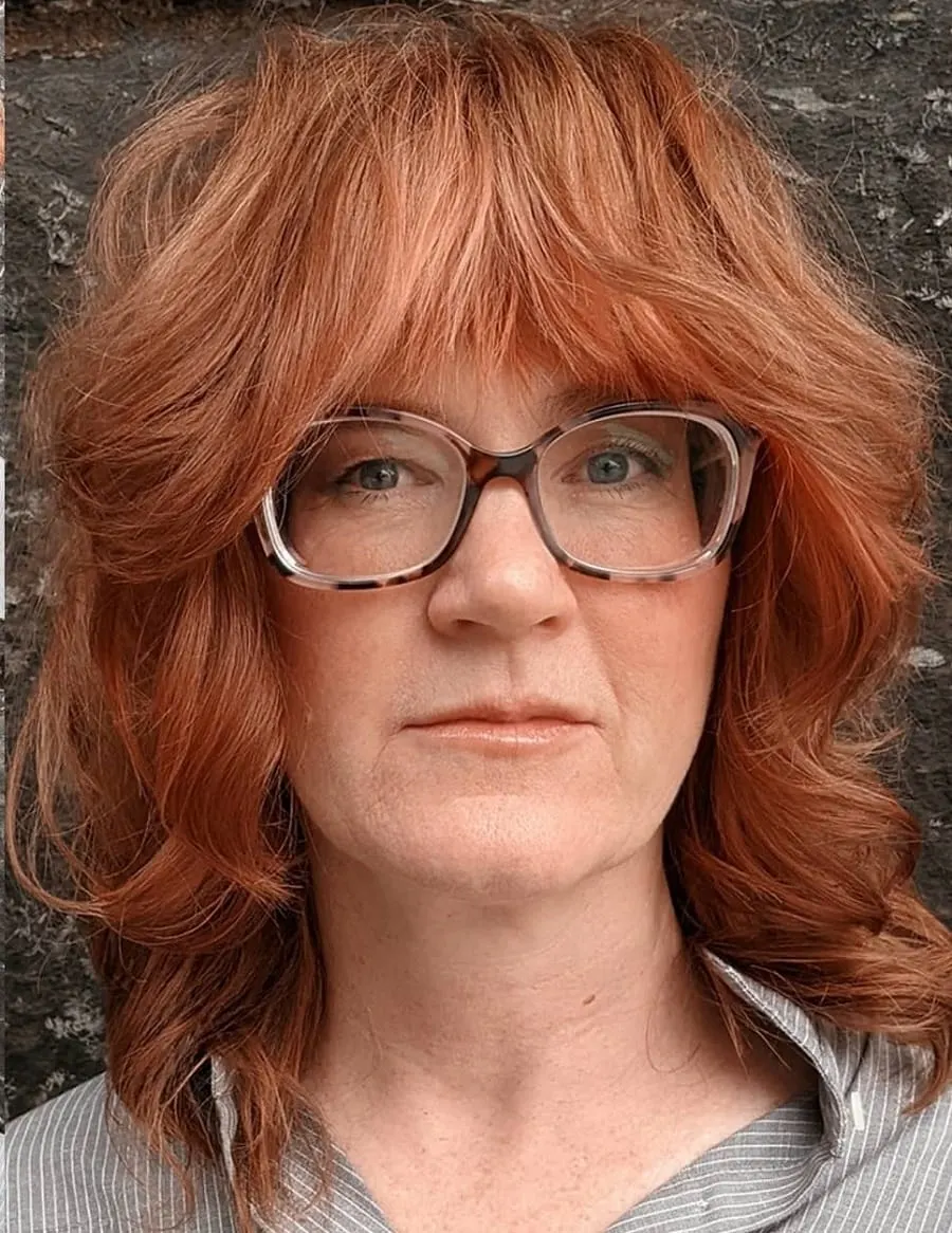 shag haircut for red haired women over 60