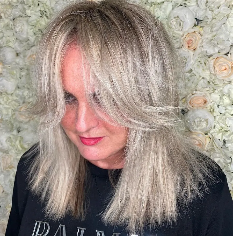 shag haircut with straight hair for women over 60