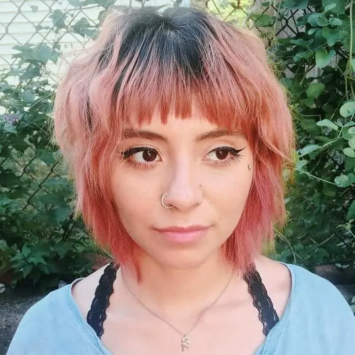 Ombre Shaggy Bob with Bangs