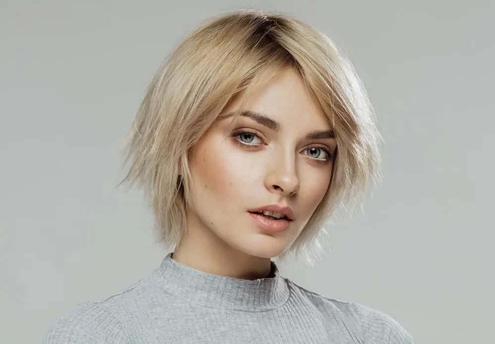 shaggy bob for thick hair