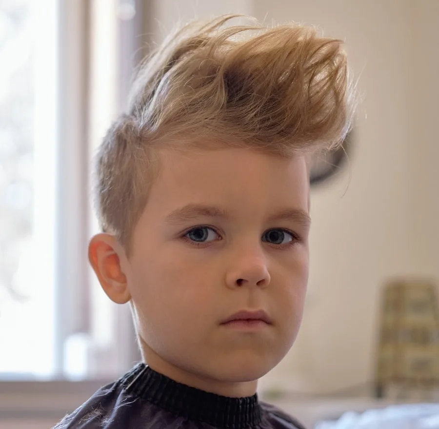 shaggy faux hawk for boys