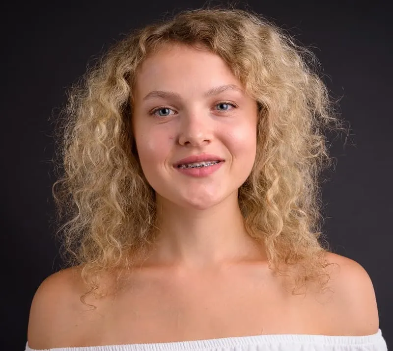 shaggy layers on curly hair