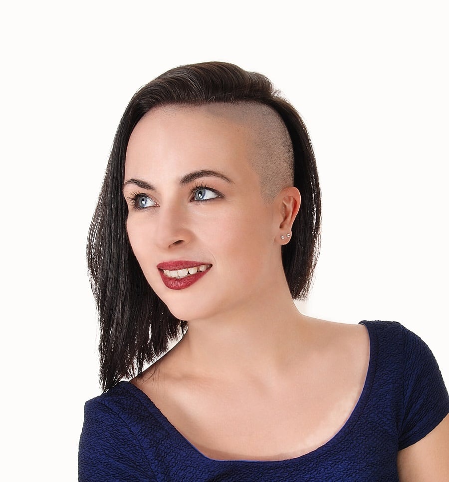 Shaved hairstyle for baldness