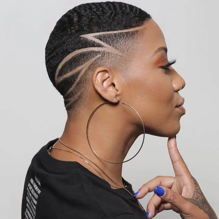 360 Waves & Shaved Pattern for black ladies