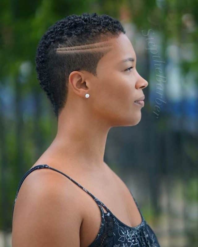 side shaved hair with mohawk