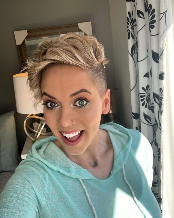 Blonde Shaved Pixie Haircut for Women