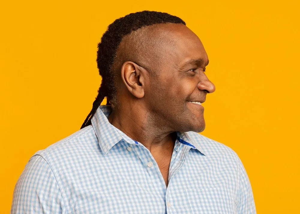 shaved side haircut for black men over 50