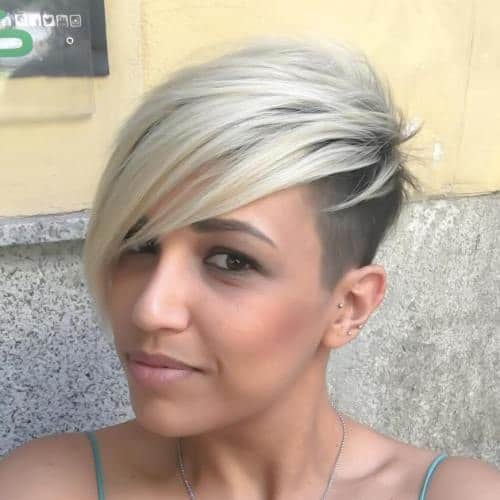 pixie with shaved undercut for women