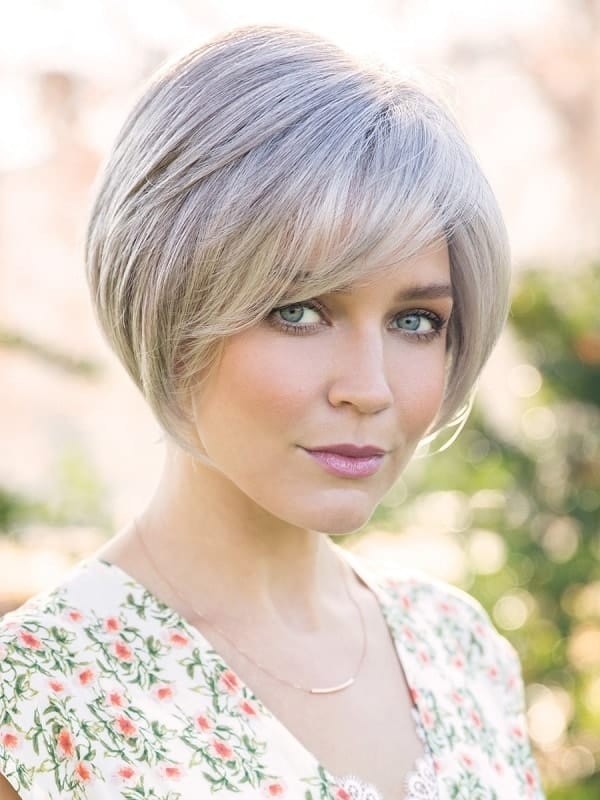 A-Line Short Bob with Side Bangs