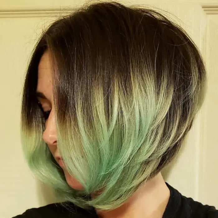 short angled bob hairstyle 