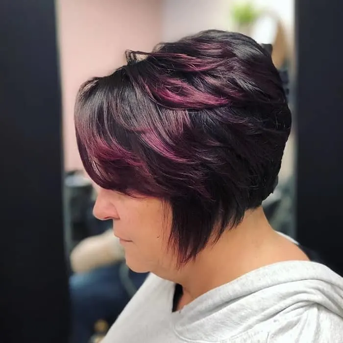 short angled bob