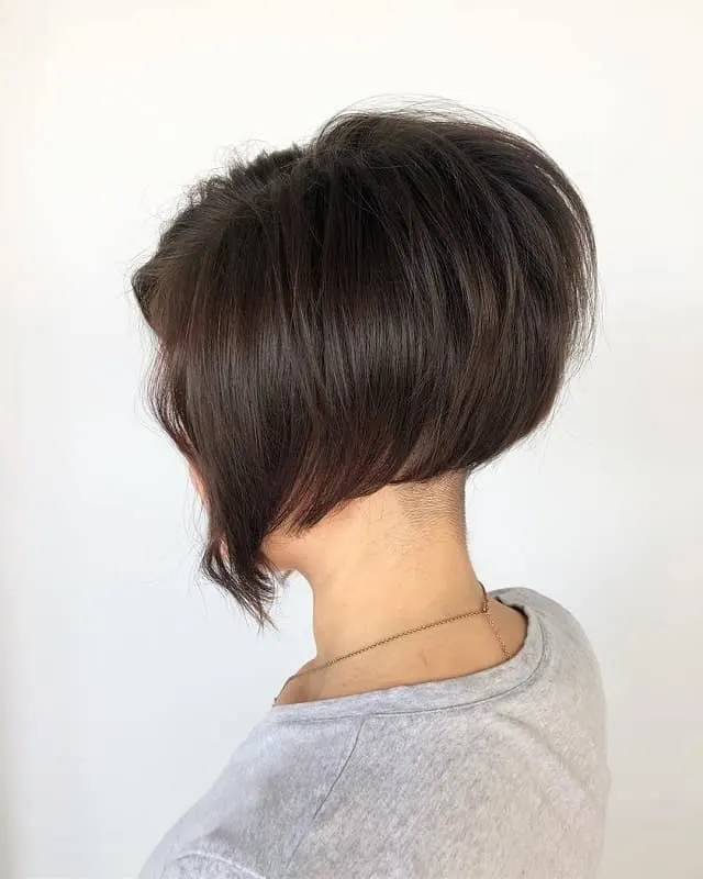 Short Angled Bob with Undercut