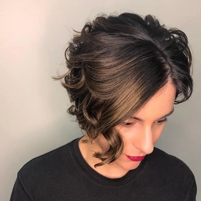 Short Angled Wavy Bob