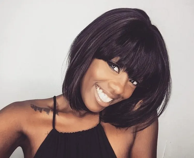 Short Bob with Bangs for Black Women