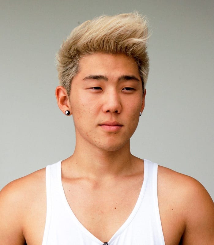 short blonde hair for Asian guys