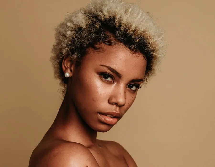 short blonde hair for black women