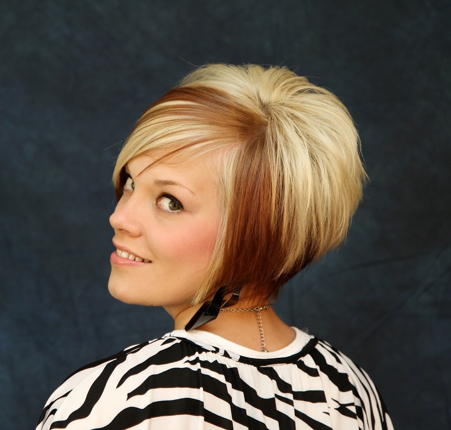 short blonde hair with color