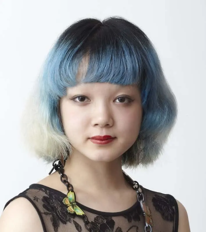 short blue hair color ideas