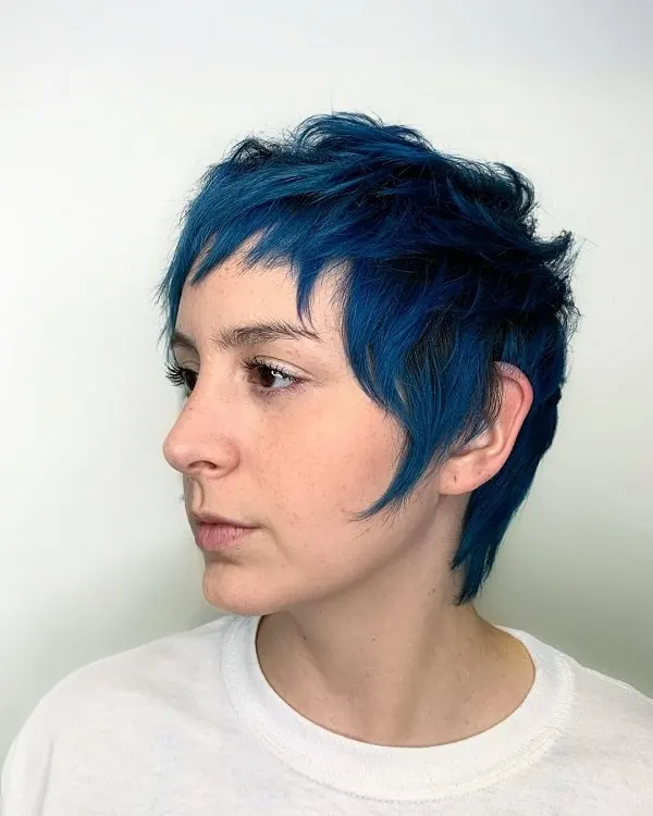 short blue ombre hair
