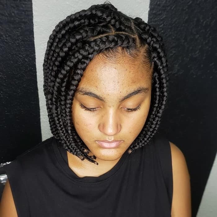 Box Braided Short Bob