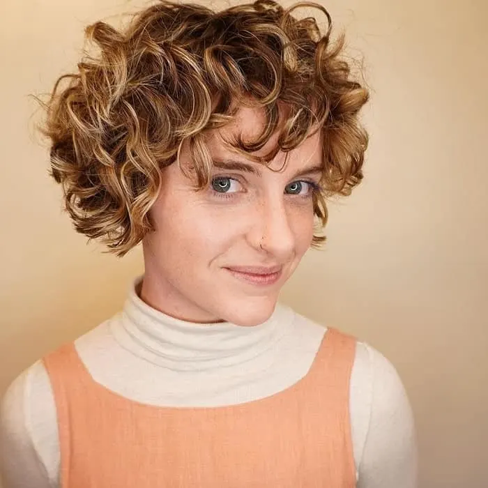 Short Thick Curly Bob